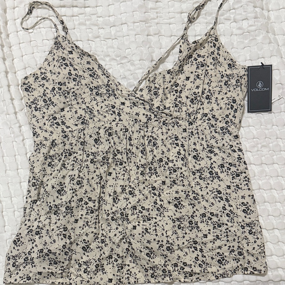 Volcom Cream Floral Camisole